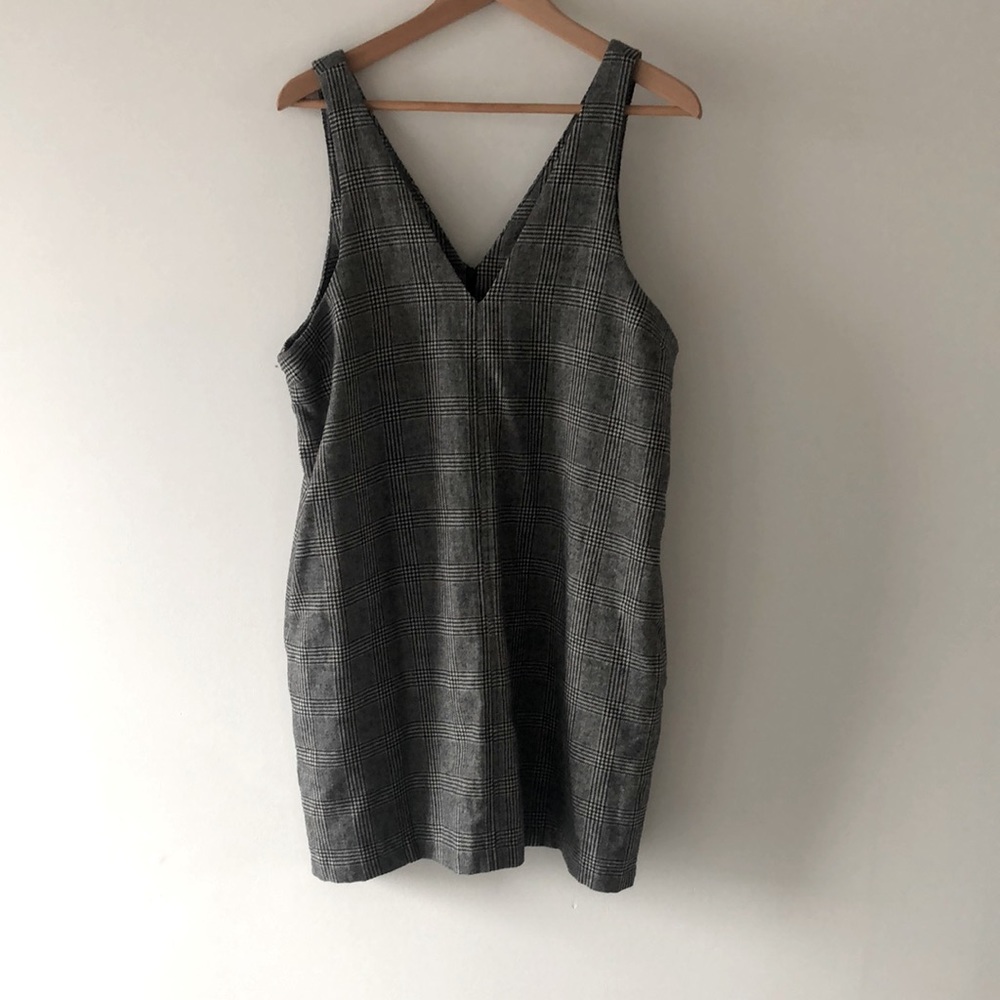 Frank and Oak Plaid Pinafore Dress